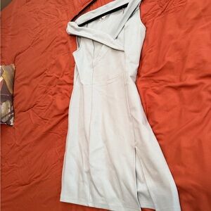 superdown One-Shoulder Light Gray Sheath Dress